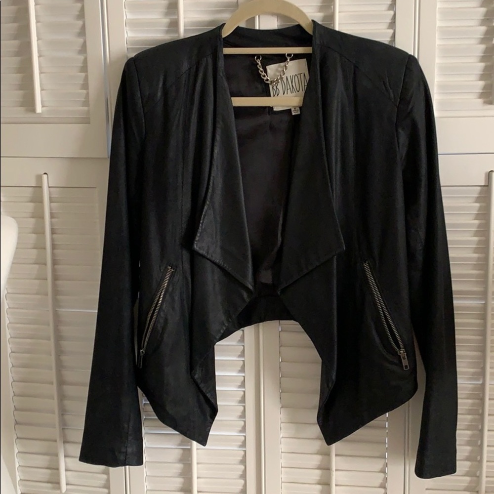Bb Dakota faux leather blazer